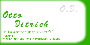 otto ditrich business card